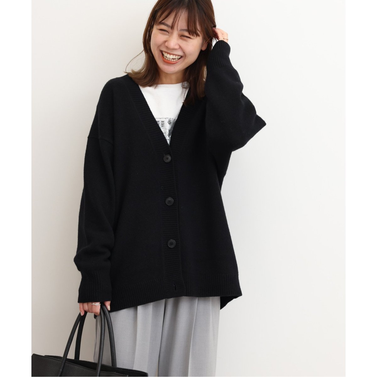 JOURNALSTANDARDレリューム　メリノウールオーバーサイズカーディガン JOURNAL STANDARD relume - 超美品 ジャーナルスタンダードレリューム