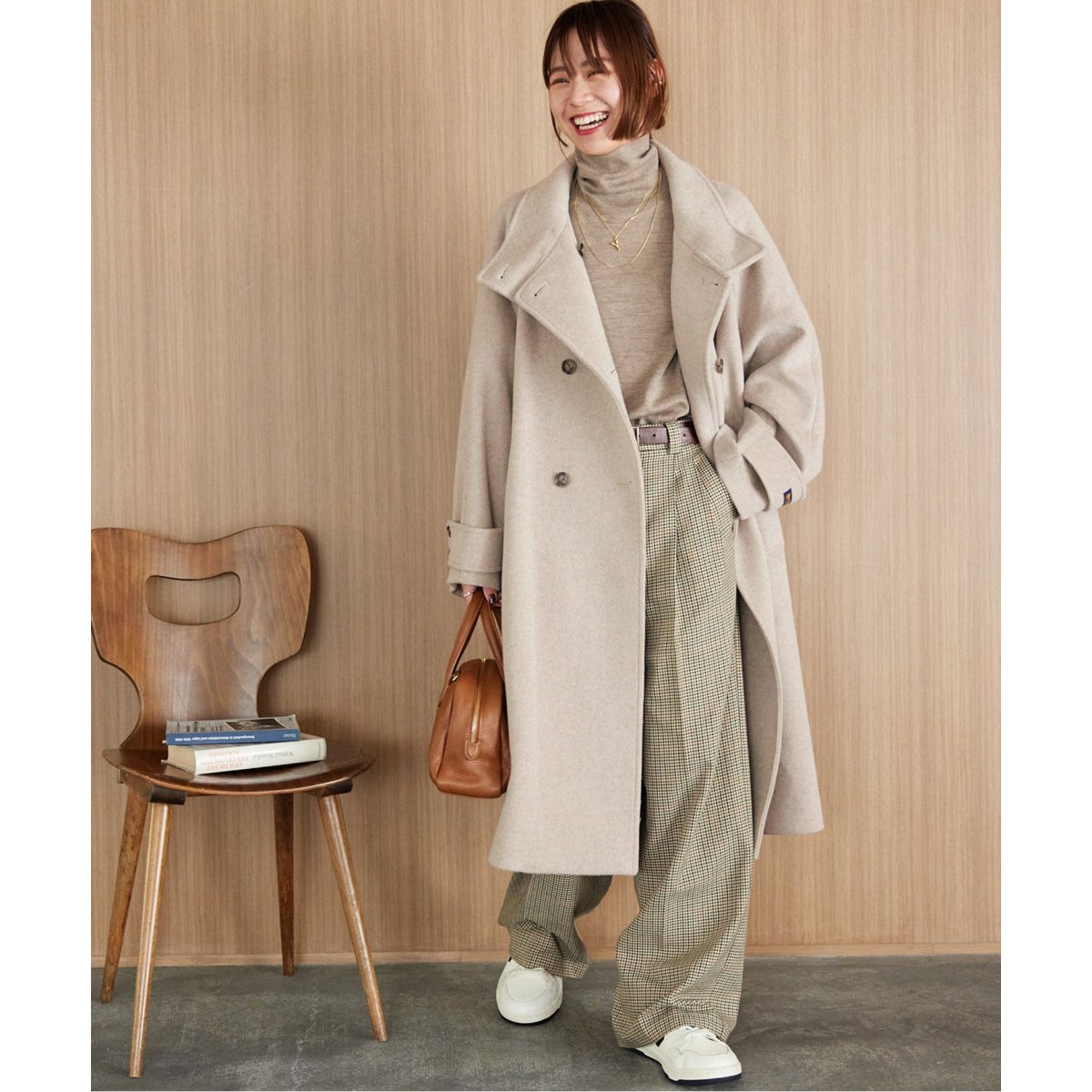 美品★ジャーナルスタンダードレリューム 　スーパーファインビーバースタンドコート JOURNAL STANDARD relume（ジャーナルスタンダード レリューム）の