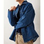Relume Jeans ウォバッシュストライプ ワイドカバーオール 
