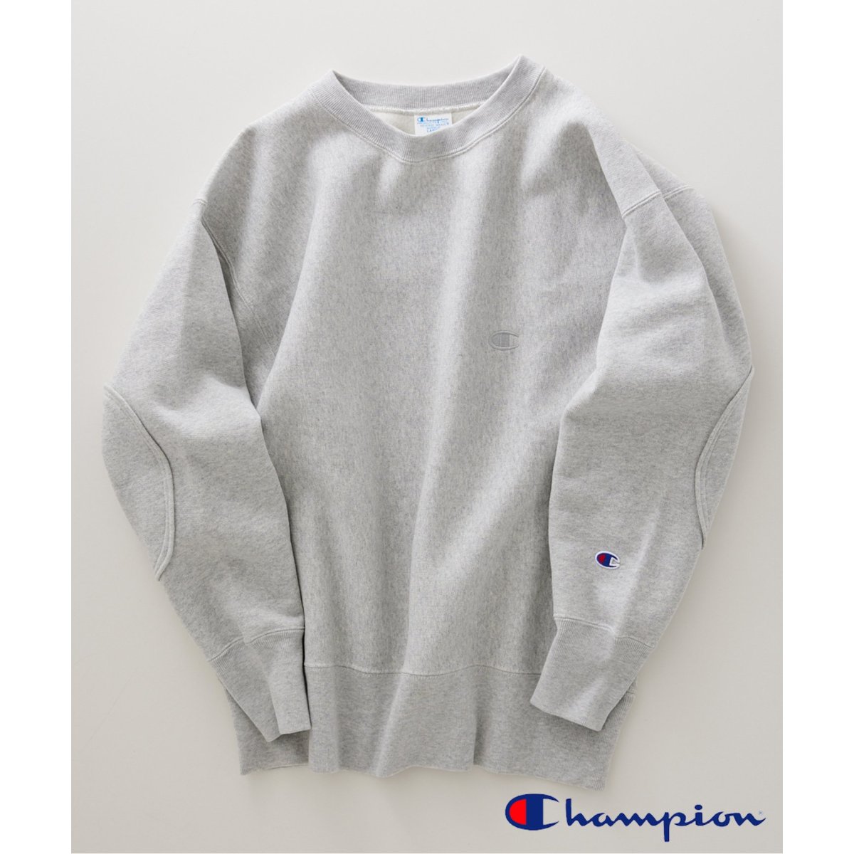 【完売希少品】CHAMPION /別注 R/W エルボーパッチスウェット CHAMPION / チャンピオン】別注 R/W エルボーパッチスウェット