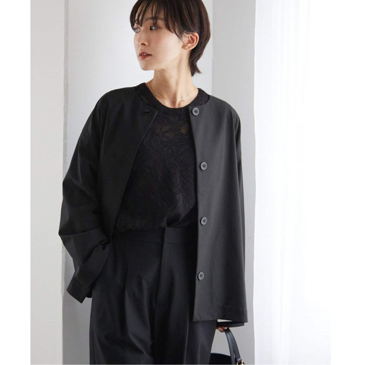 016新色※《追加3》【SPENSIERATO】クルーネックコクーンブルゾン