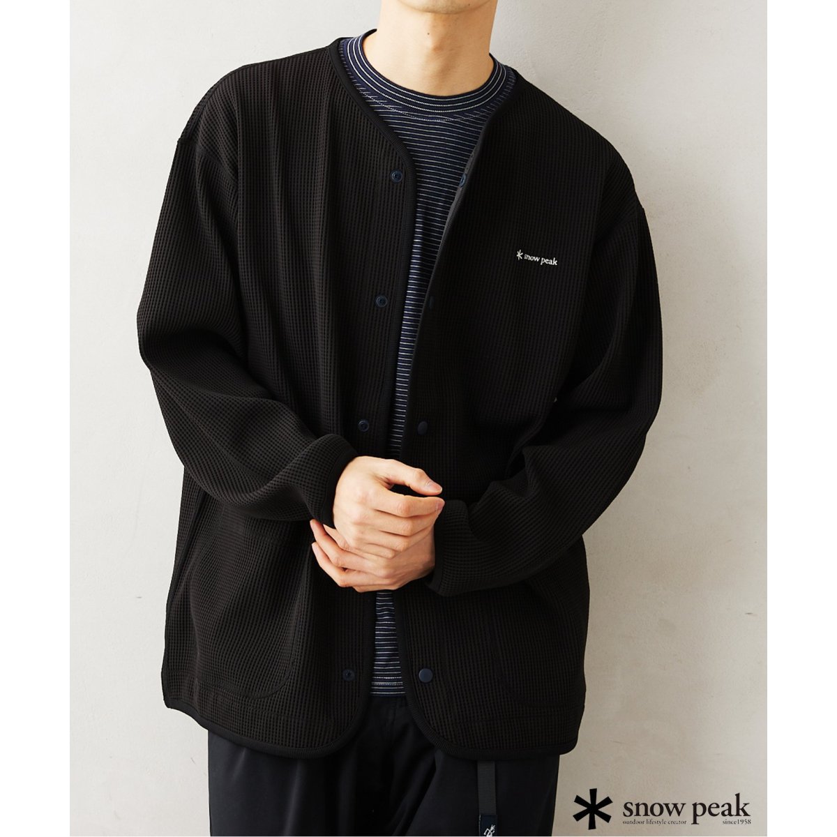専用スノーピーク × ジャーナルスタンダード 別注 ドライワッフルカーディガン SNOWPEAK / スノーピーク】別注 ドライワッフルカーディガン