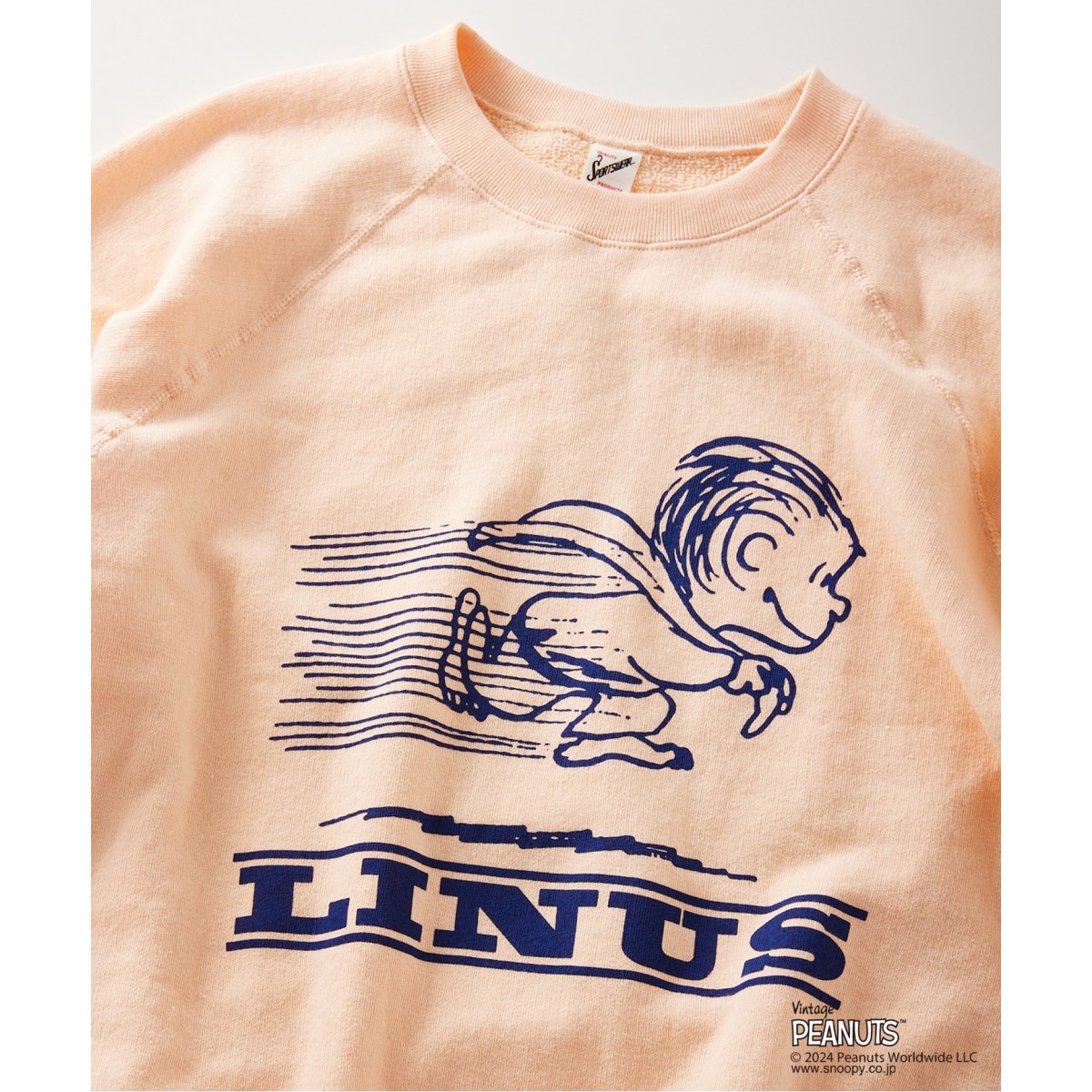 PEANUTS×RELUME 別注 ハーフスリーブスウェット PEANUTS × SPORTS WEAR by relume 別注 ハーフスリーブ