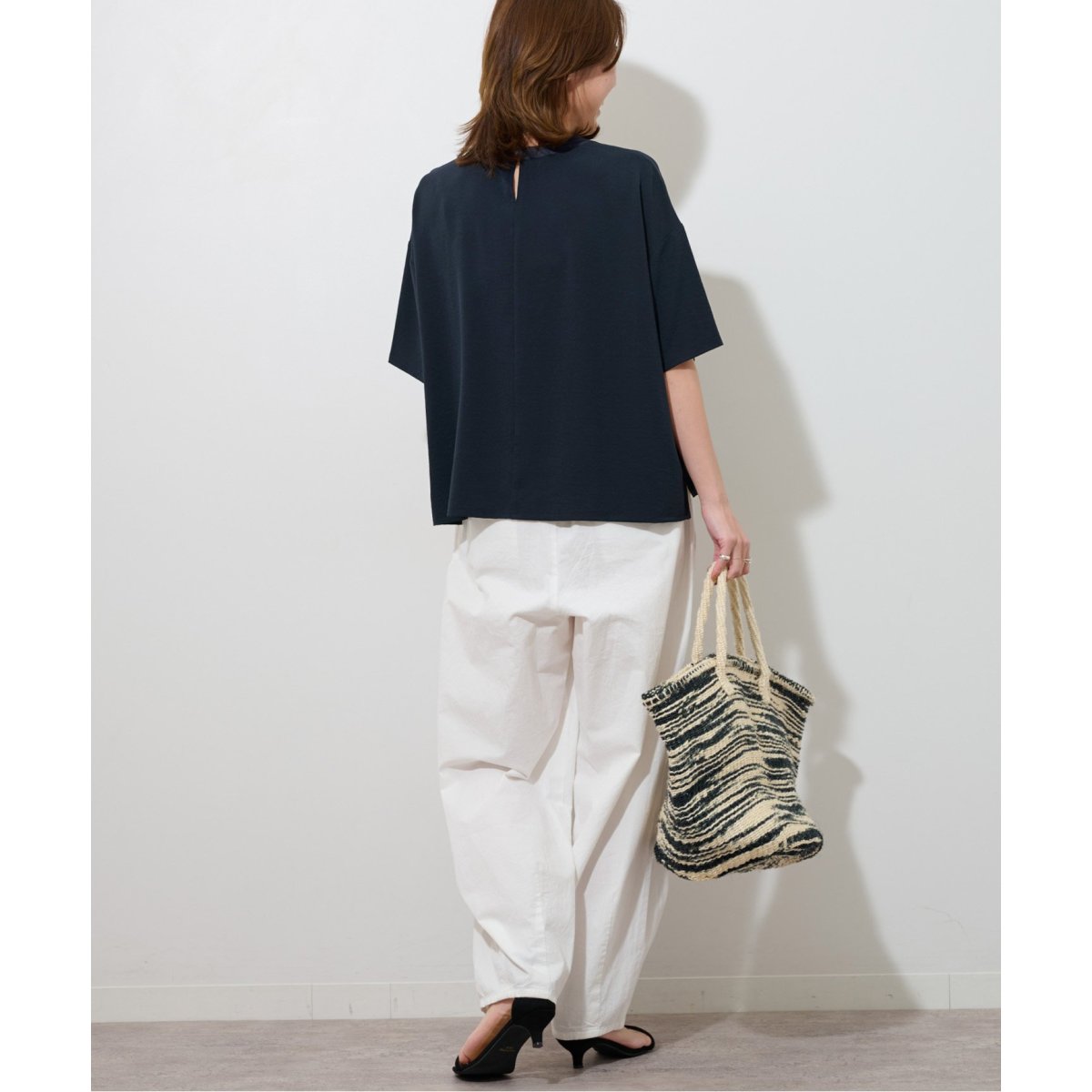 JOURNAL STANDARDレリューム 2WAYジョーゼットロゴTEE 追加》2WAYジョーゼットロゴTEE（Tシャツ/カットソー）｜JOURNAL