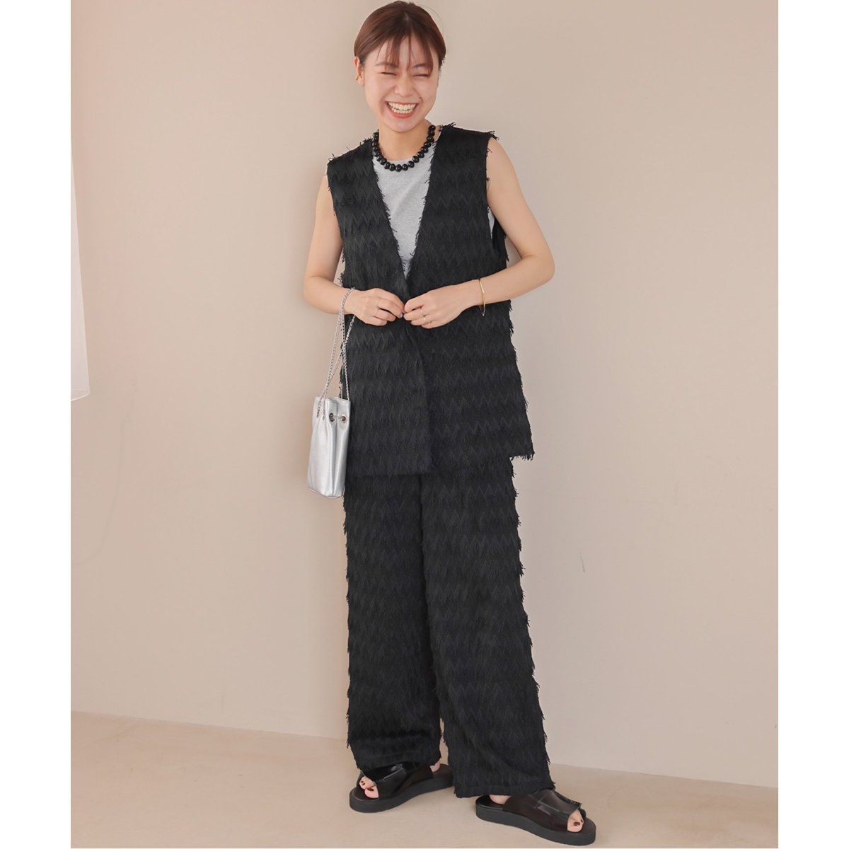 JOURNAL STANDARD フリンジ加工ジレ JOURNAL STANDARD relume ベスト ジレ 「WEB限定追加2」フリンジ