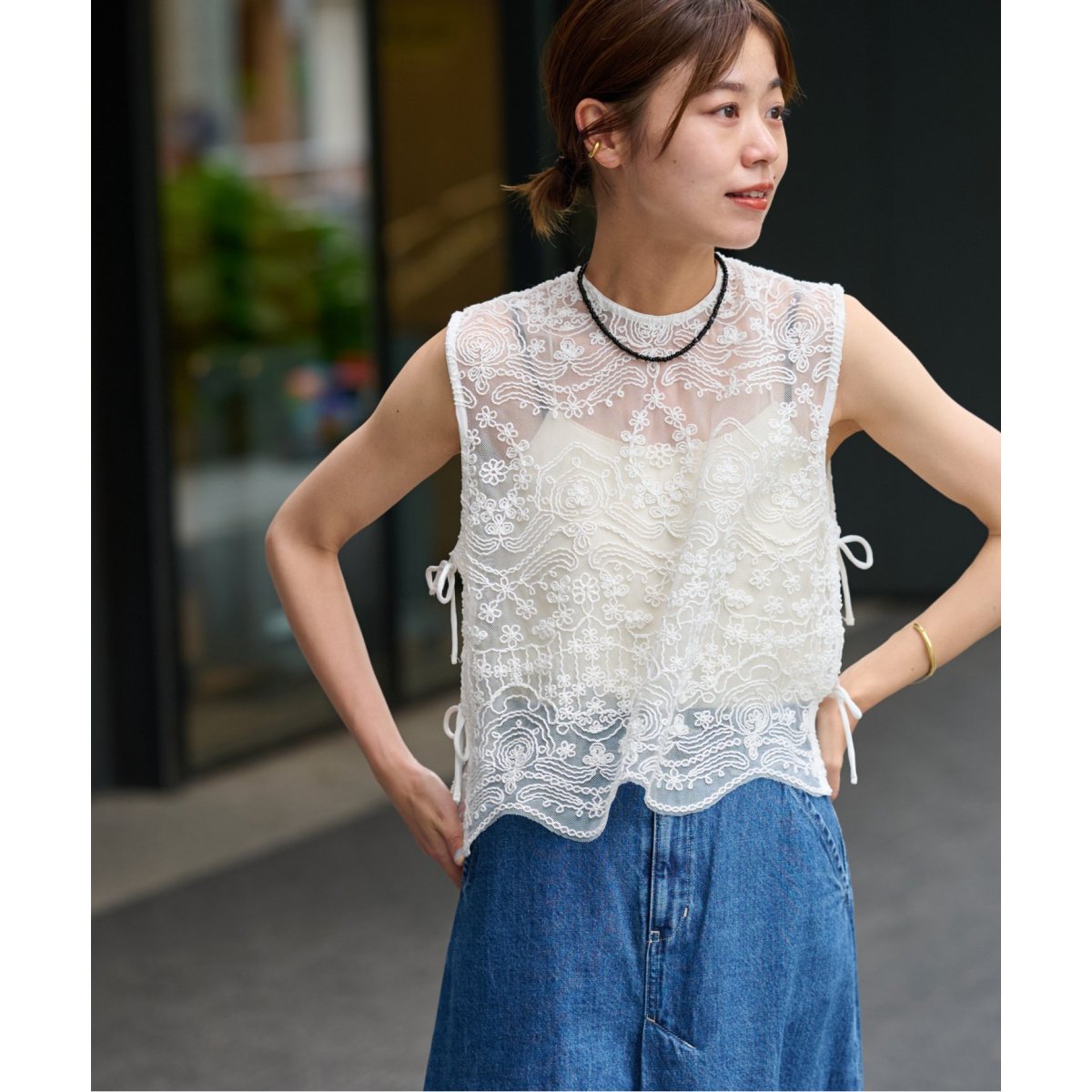 ジャーナルスタンダードレリューム/トラッドゾンナニット TORRAZZO DONNA/トラッゾドンナ】Sheer Vest：ブラウス | ジャーナル