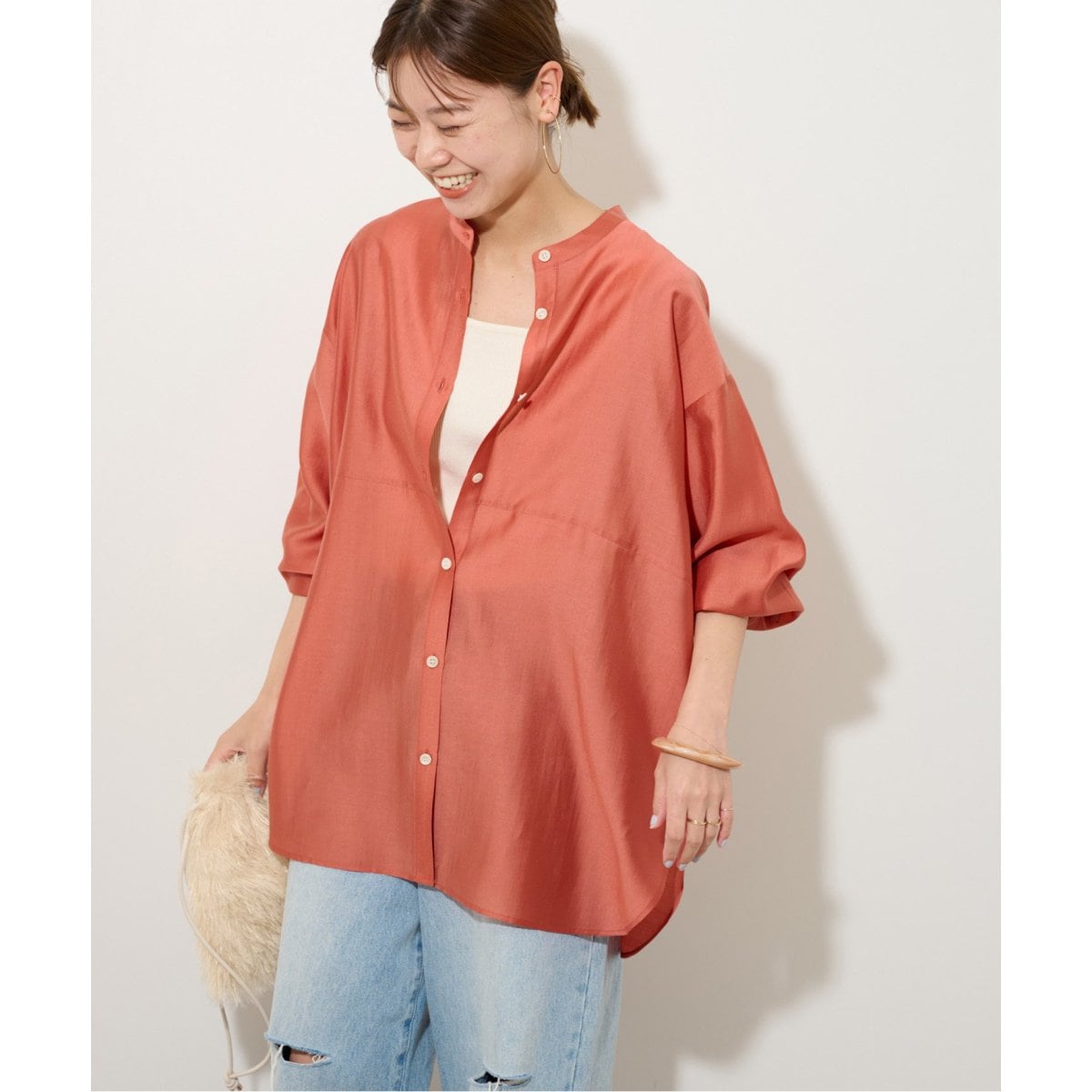 美品JOURNAL STANDARD relume ソフトブライトウエストシームシャツ | ジャーナルスタンダード