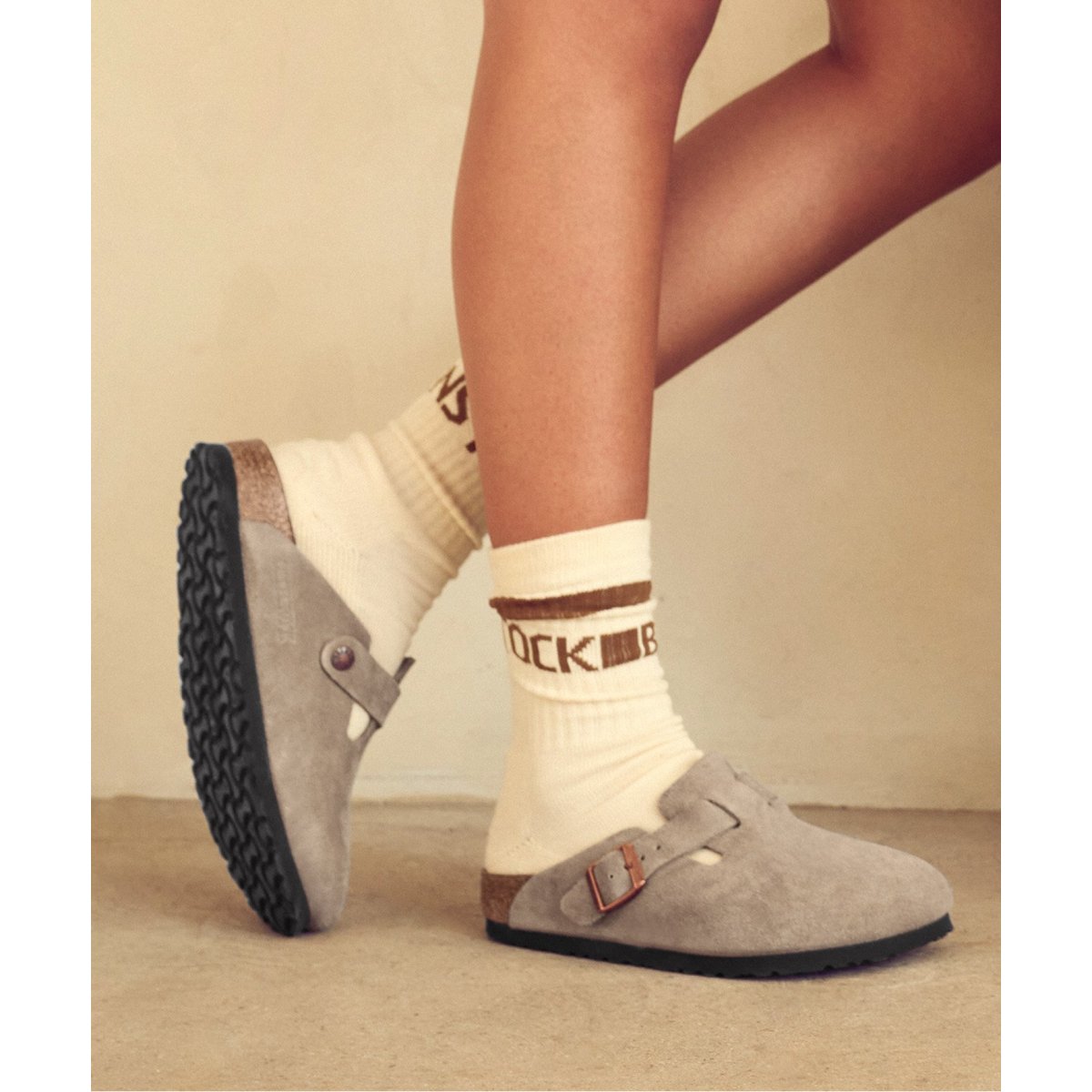 BIRKENSTOCK/ビルケンシュトック】BOSTON TAUPE SUEDE：サンダル