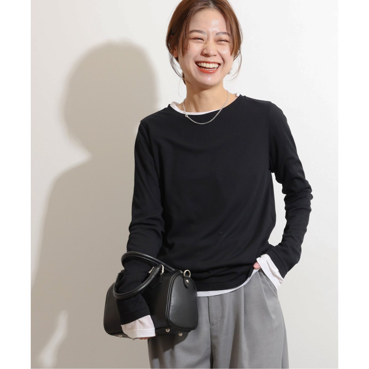 追加2》ソフトテレコクルーネックロングTEE | ジャーナルスタンダード