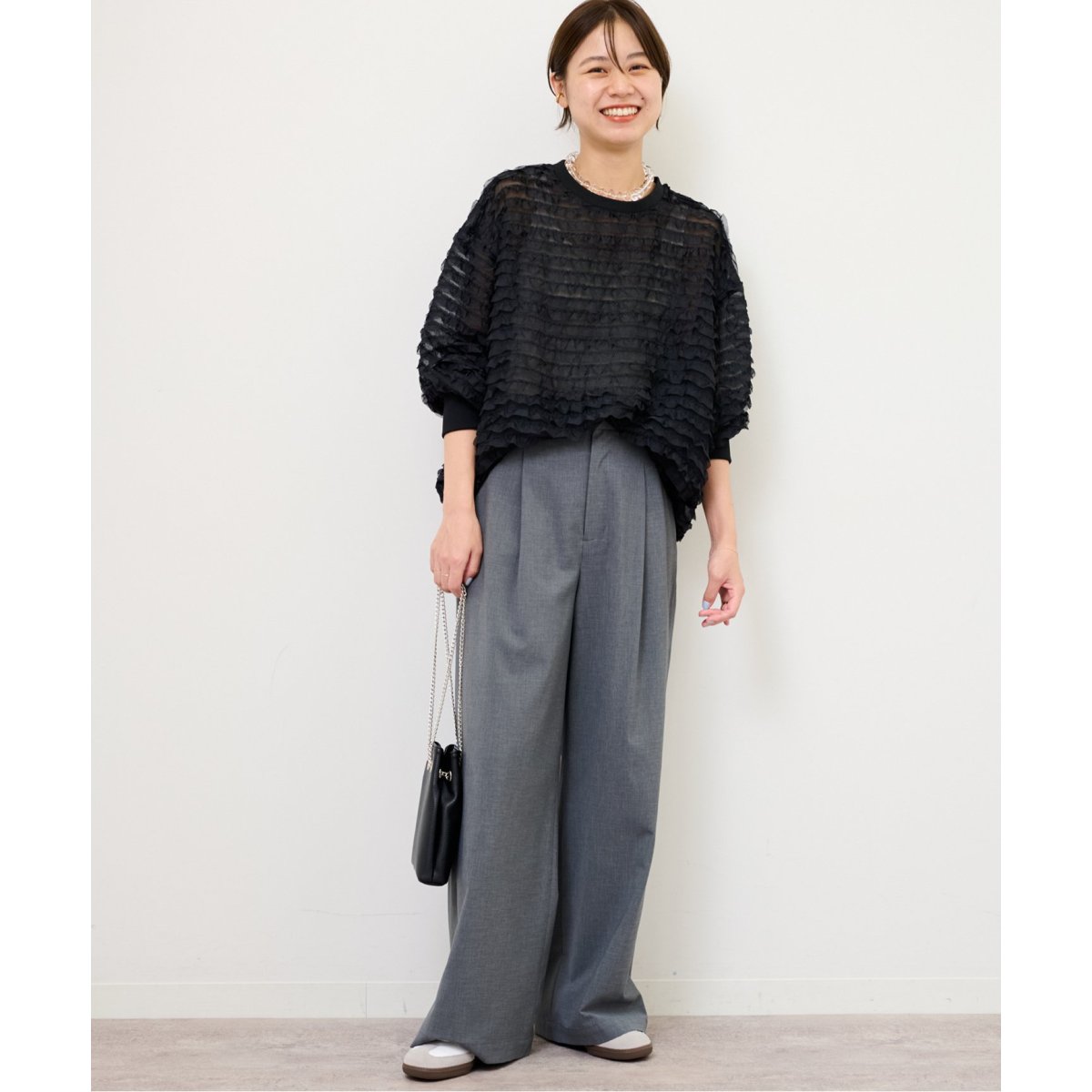 PROVOKE/プロヴォーク】 sheer frill pullover：カットソー