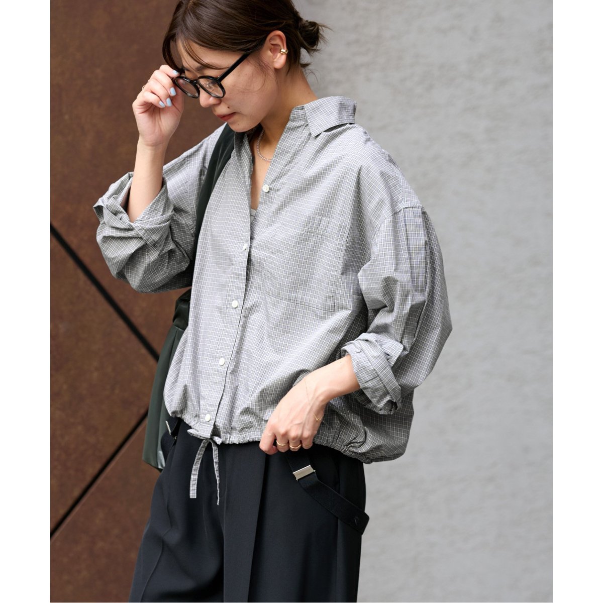 journal standardオーガニックコットンドロストチェックシャツ オーガニックコットンチェックドロストシャツ（シャツ/ブラウス