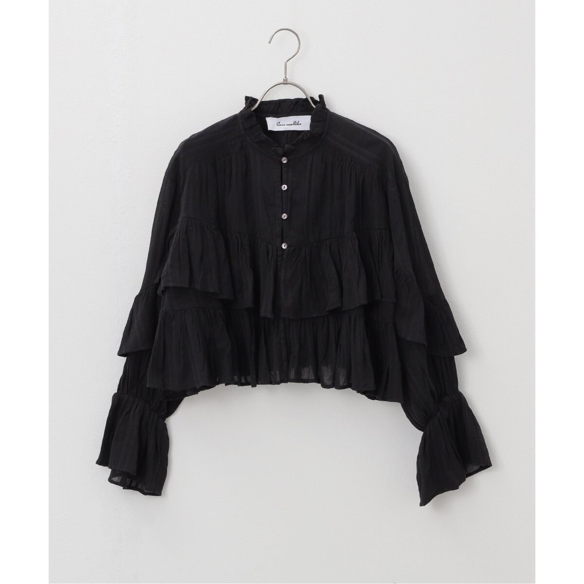 sara mallika（ジャーナルスタンダードレリューム）フリルシャツ SARA MALLIKA】C.JQD VOLUME FRILL SHORT BL：ブラウス | ジャーナル