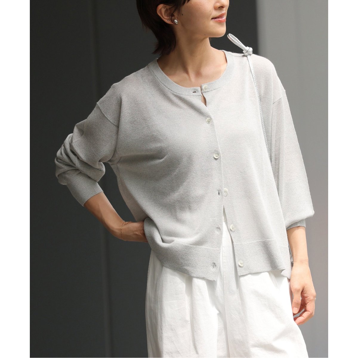 《追加3》ウォッシャブルクロップドカーディガン