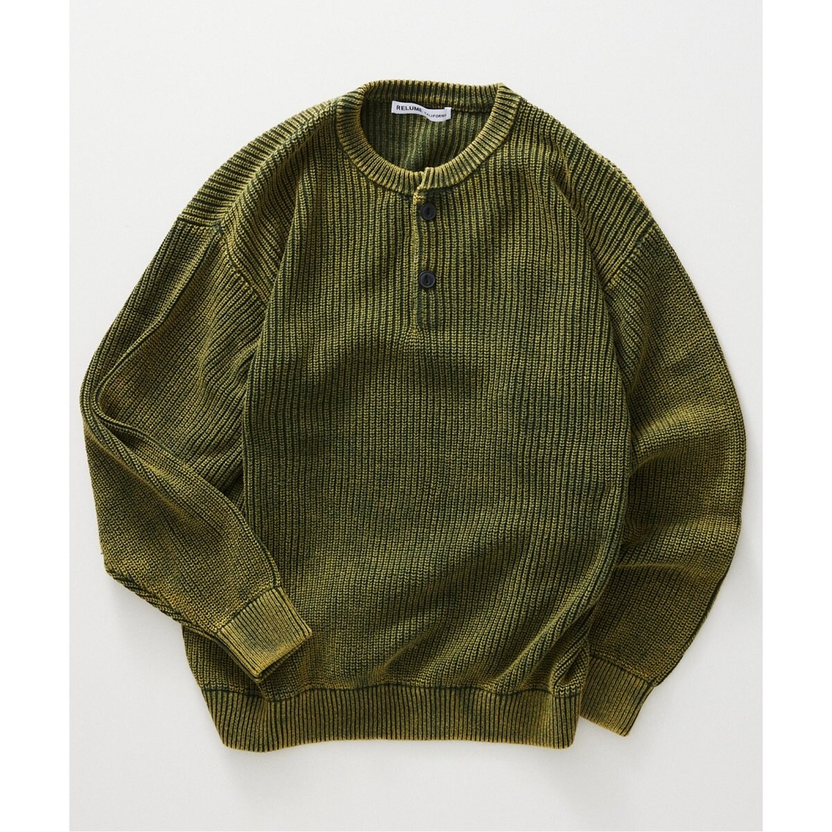 CALIFORNIA フェードコットン ヘンリーネックニット JOURNAL STANDARD relume（ジャーナルスタンダード レリューム