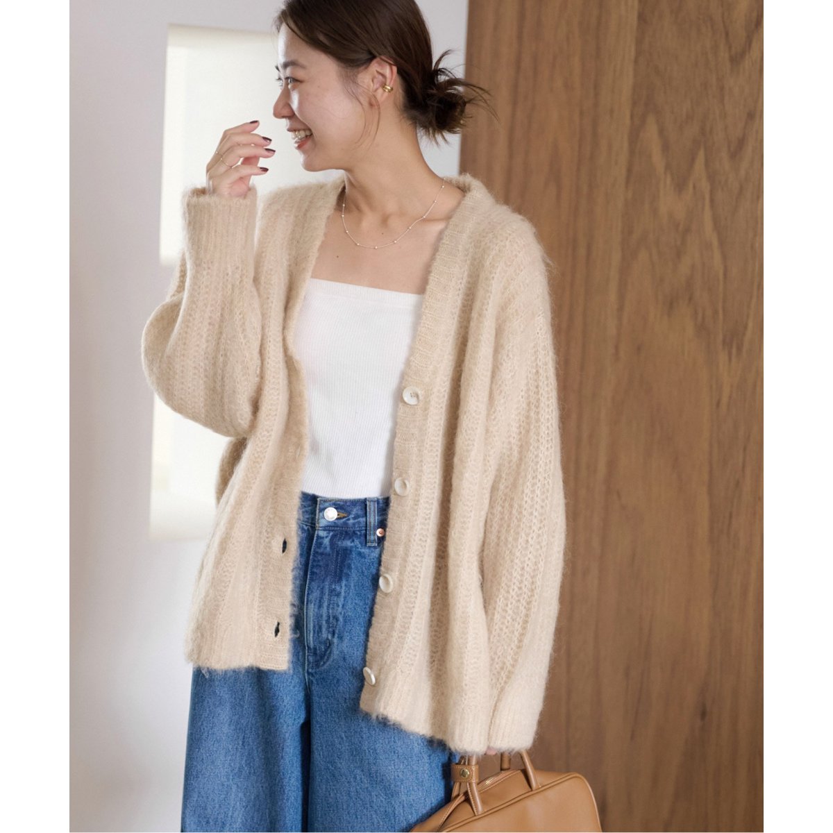 JOURNALSTANDARD relume シアーモヘヤミックスVカーディガン