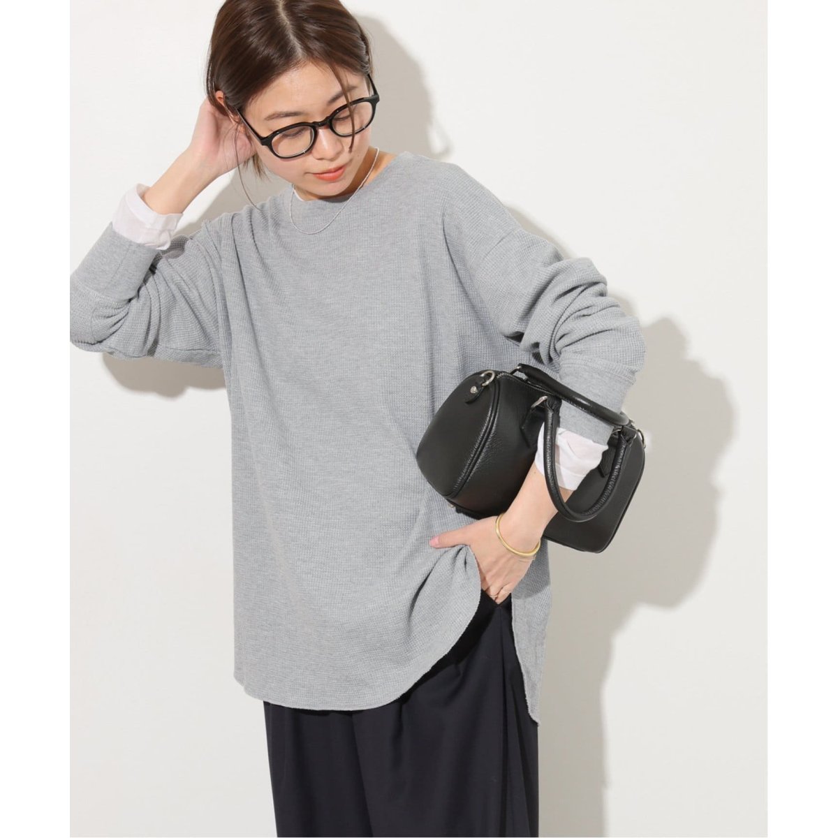 journal standard relume tc ワッフル ショップ ロング t シャツ