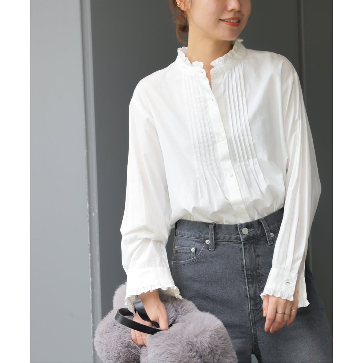 □《追加5》コットンブロードフリルブラウス | ジャーナルスタンダード