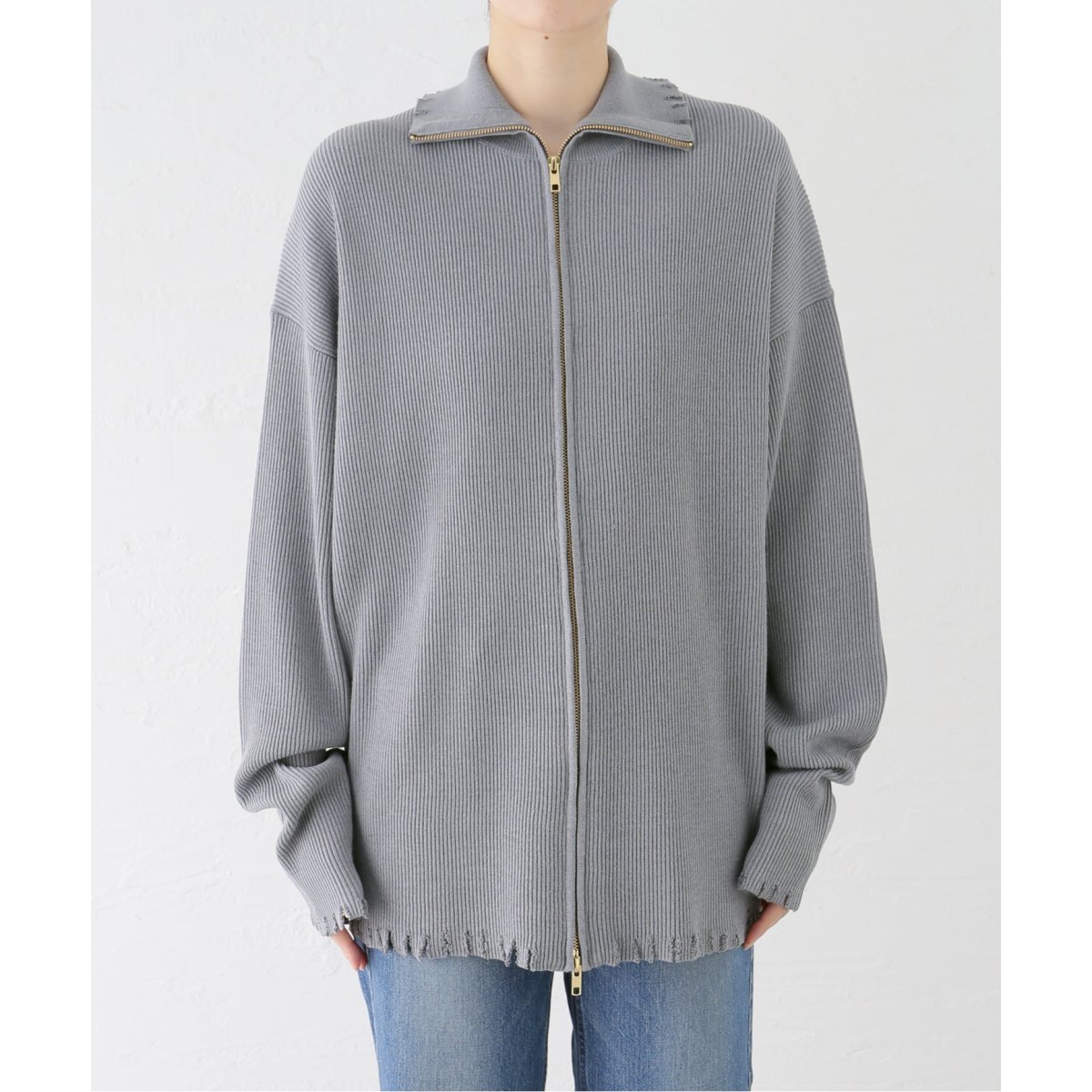 PROVOKE/プロヴォーク】 zip up knit blouson：ニットブルゾン