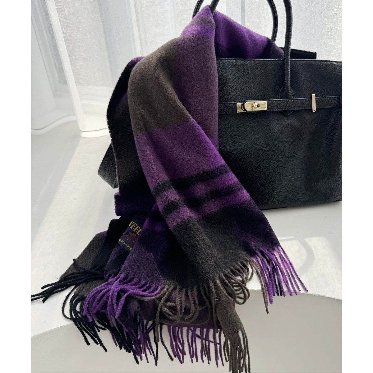 TWEEDMILL パープル ストール フリーサイズ ルージュ ヴィフ ラクレ Rouge vif la cle 【TWEEDMILL/ツイードミル