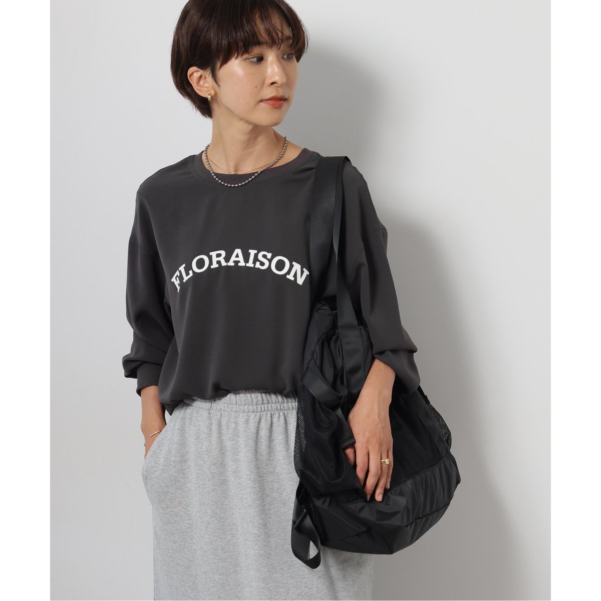 【新品】JOURNAL STANDARDrelume ジョーゼットロゴロンTEE 追加》ジョーゼットロゴロンTEE | ジャーナルスタンダード