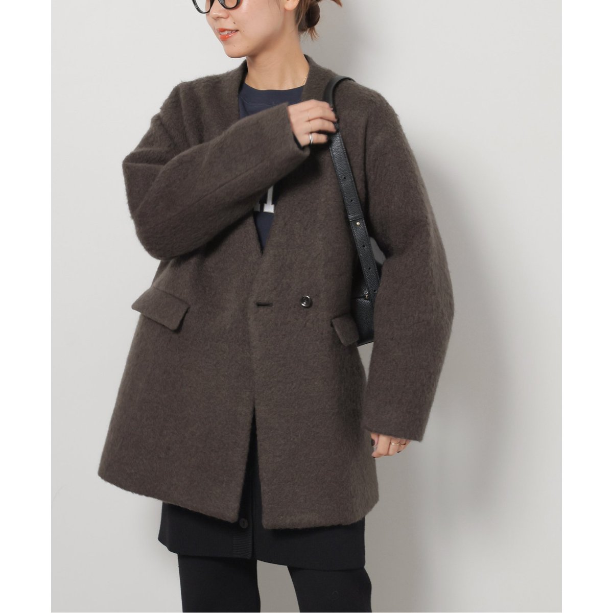 JOURNAL STANDARD relumeノーカラーウールコート