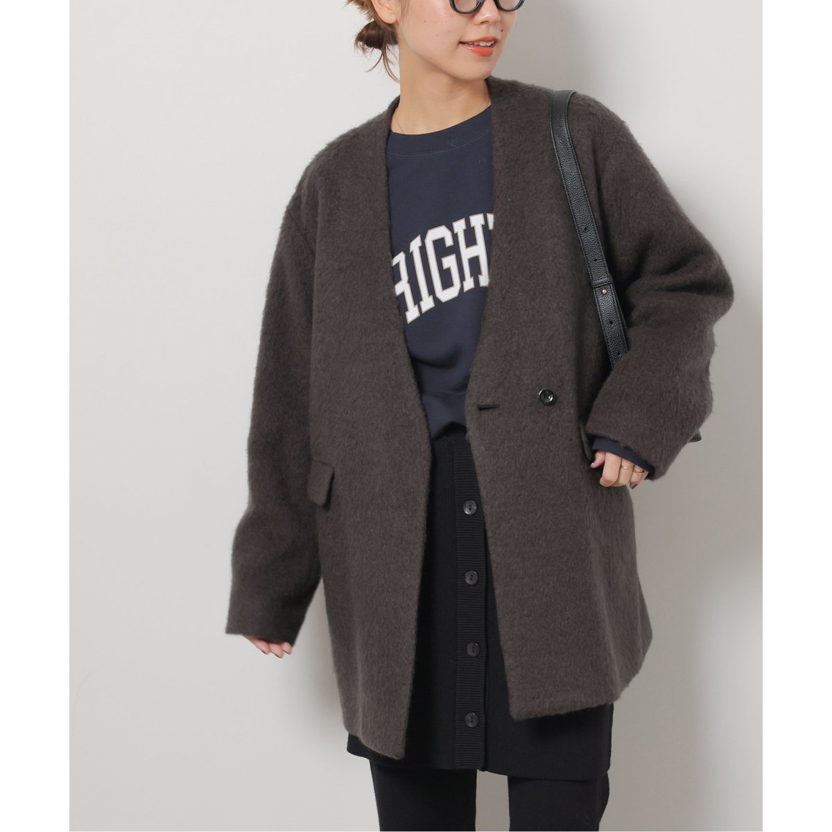 ウールモヘヤミックスノーカラージャケット | ジャーナルスタンダード