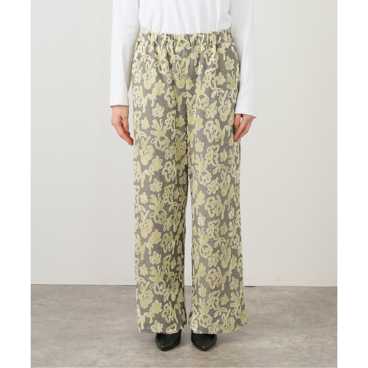 レーヨンベロアフラワージャガードパンツ | ジャーナルスタンダード