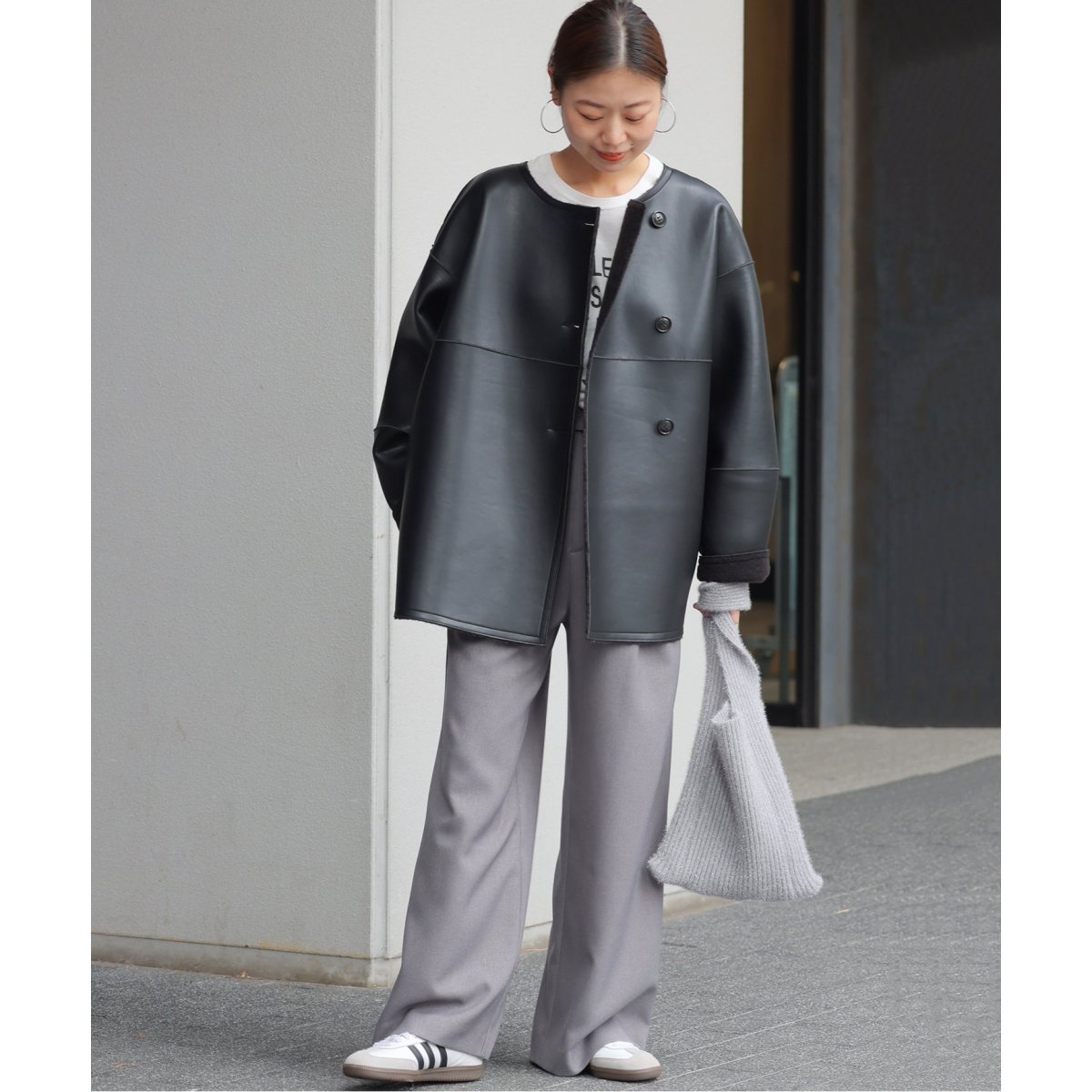 リバーシブルフェイクレザーコート | ジャーナルスタンダード