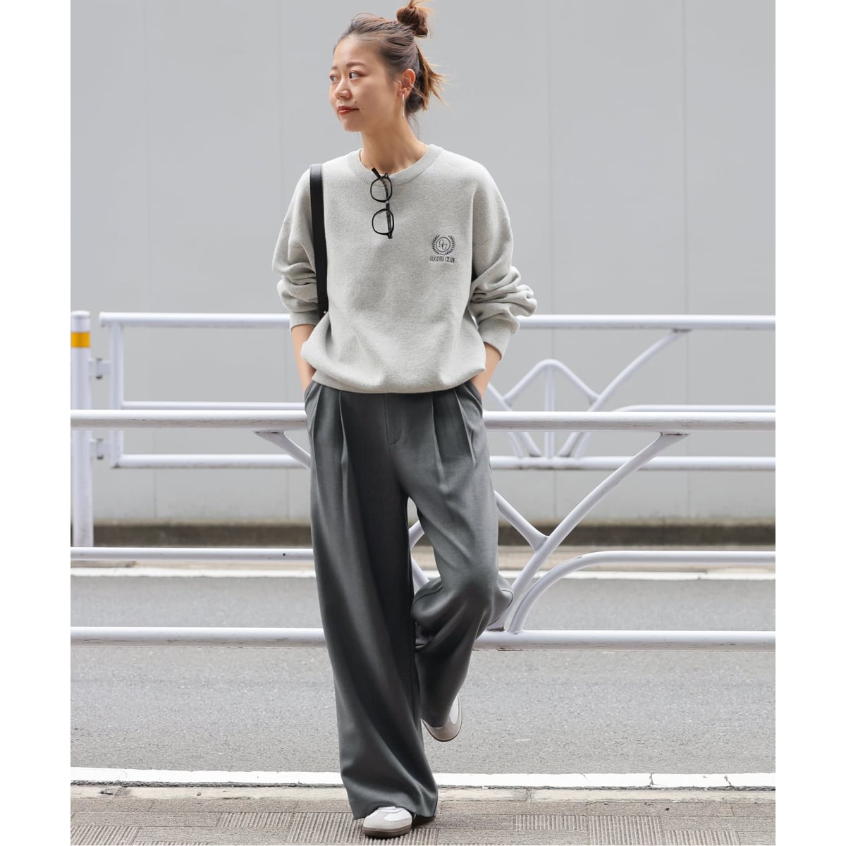 ラダーバレル　新品　グレー JOURNAL STANDARD relume｜LANATECワイドトラウザース | Rakuten