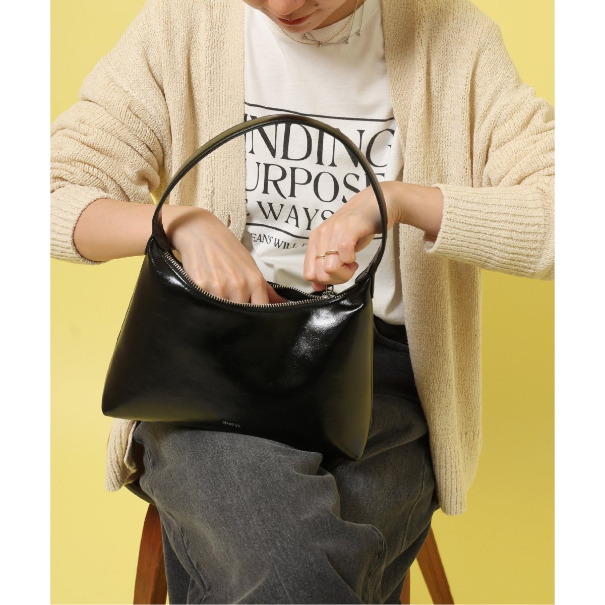 STAND OIL Plump bag BLACK プランプバッグ ブラウン Plump Bag · プランプバッグ(ブラック) – Stand Oil Japan