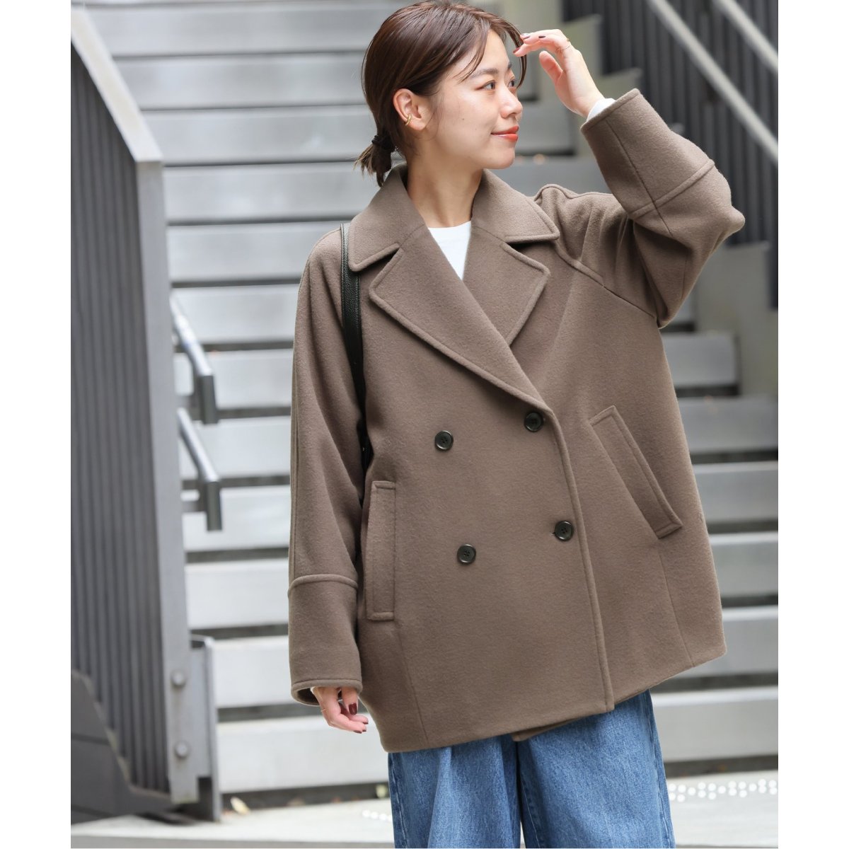 尾州ウールスーパー100モッサPコート 追加予約》尾州ウールスーパー100モッサPコート（ピーコート