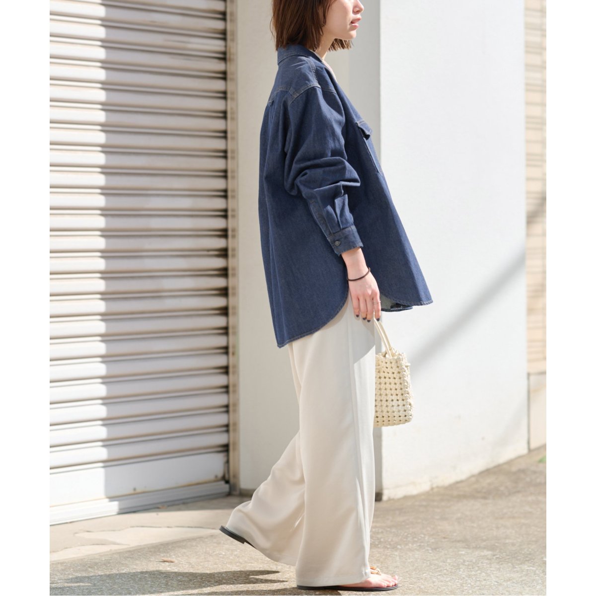 美品　ジャーナルスタンダードレリューム　9oz C/Rデニムワークシャツ JOURNAL STANDARD relume（ジャーナルスタンダード レリューム）の