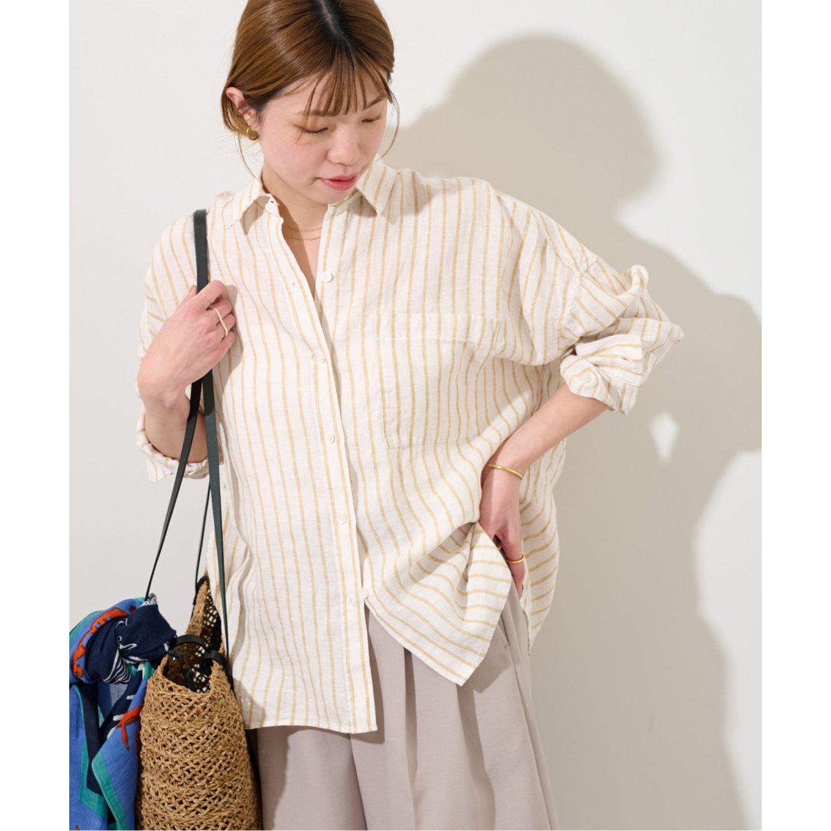 JOURNAL STANDARD relume ダンガリーシャツ JOURNAL STANDARD relume MENSのコーディネートスナップ（わたし