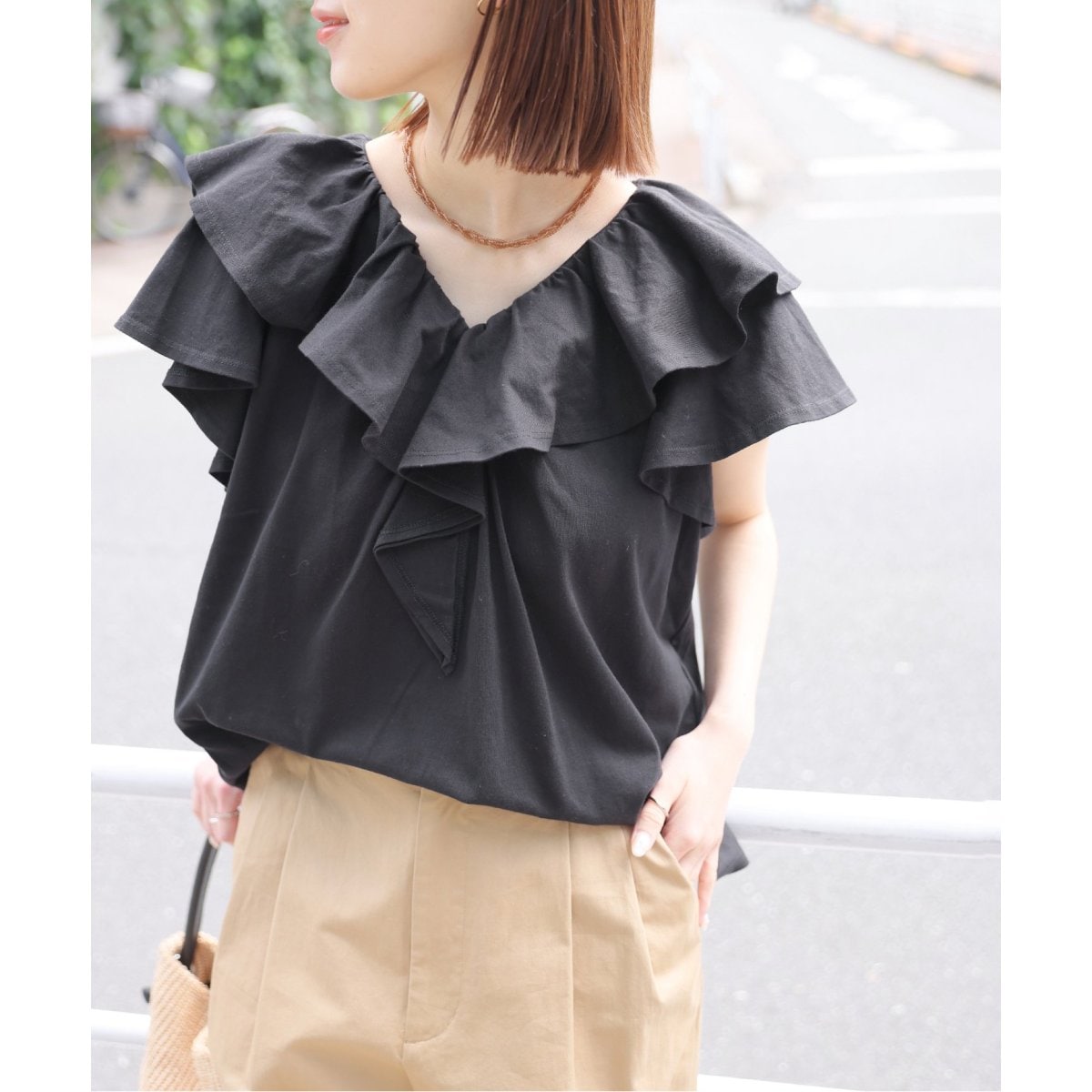 WEB限定追加2》フリルリボンTシャツ | ジャーナルスタンダード