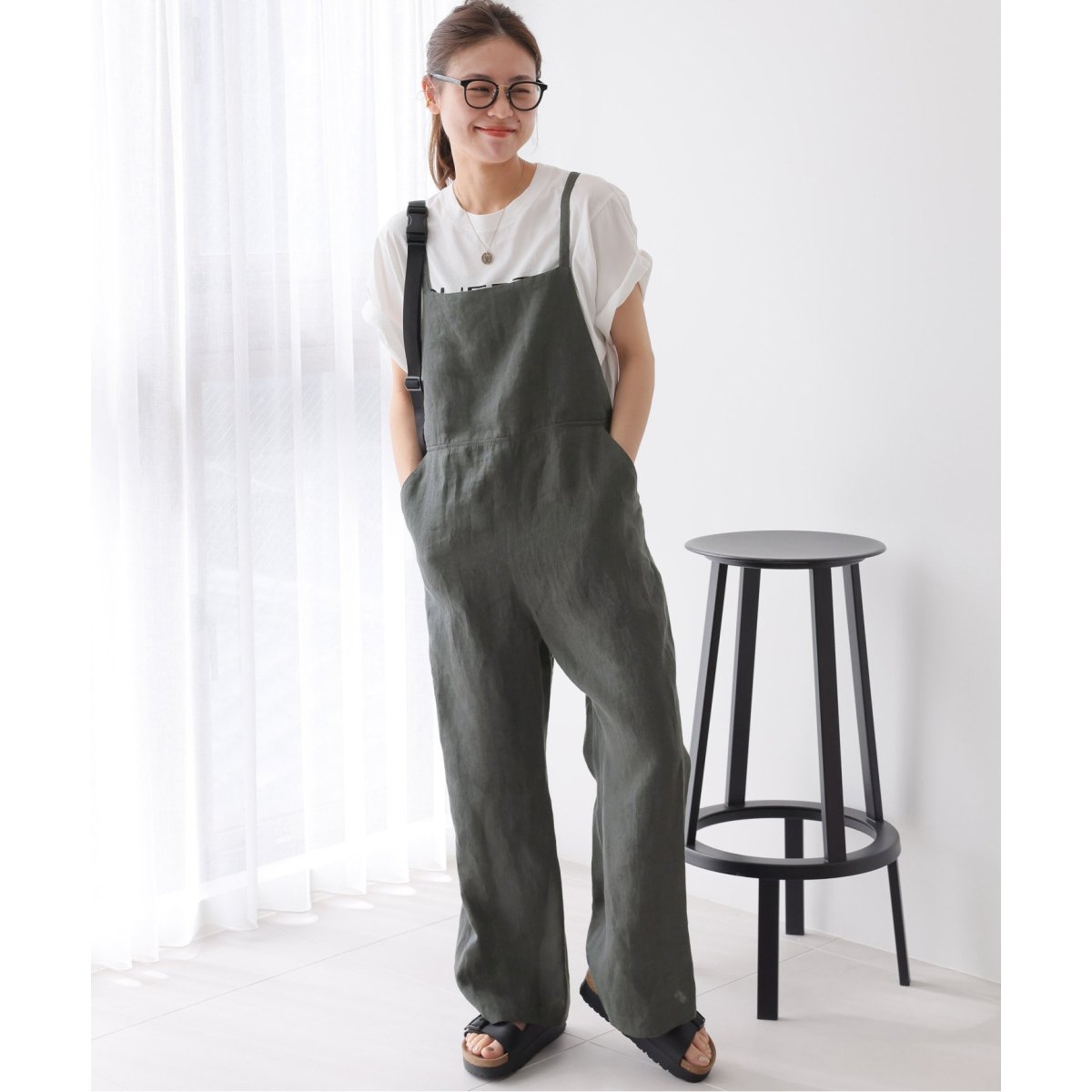 新品JOURNAL STANDARD relume フレンチリネンサロペット JOURNAL STANDARD relume｜《追加》手洗い可 / No.14フレンチ