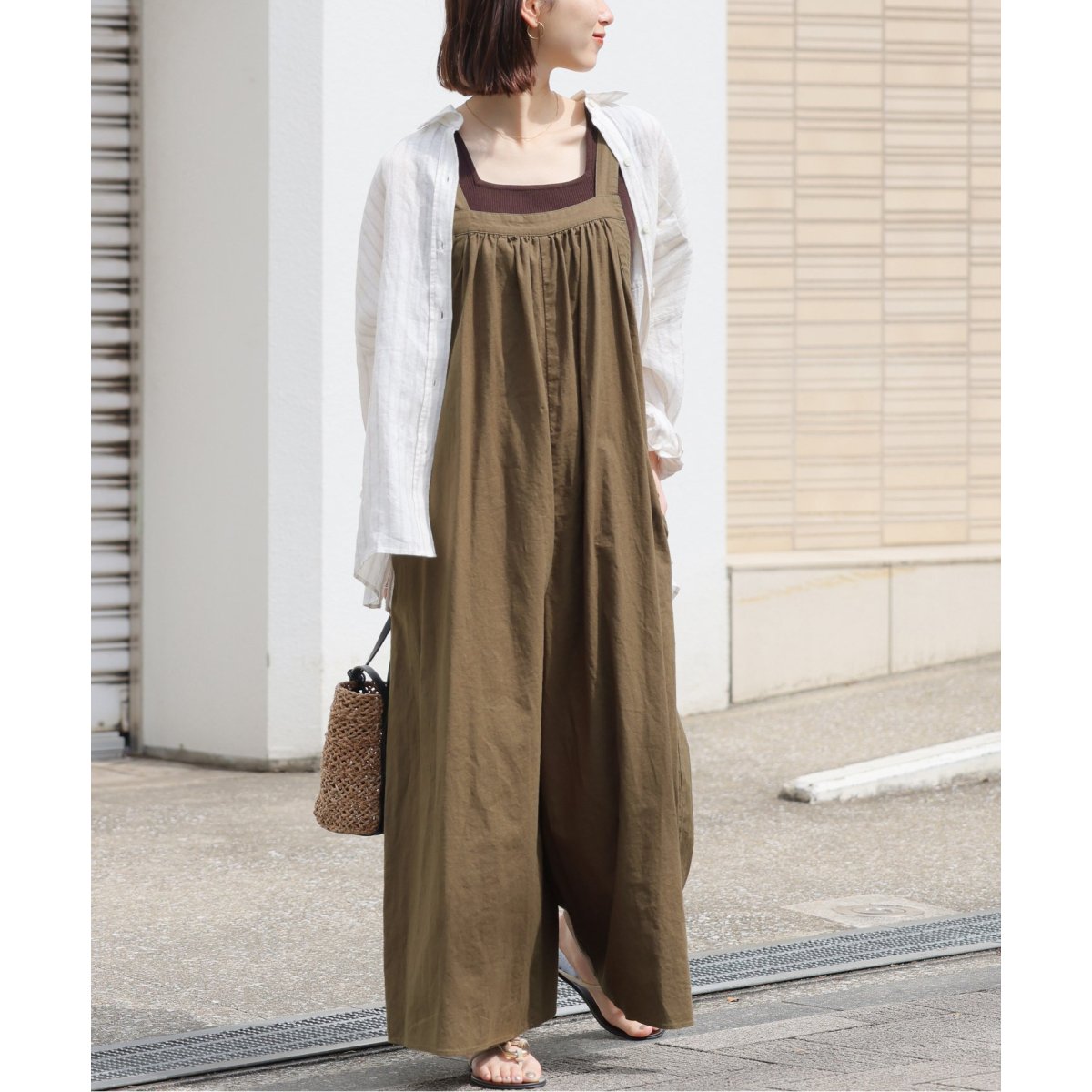 追加》手洗い可 / ギャザーサロペット | ジャーナルスタンダード