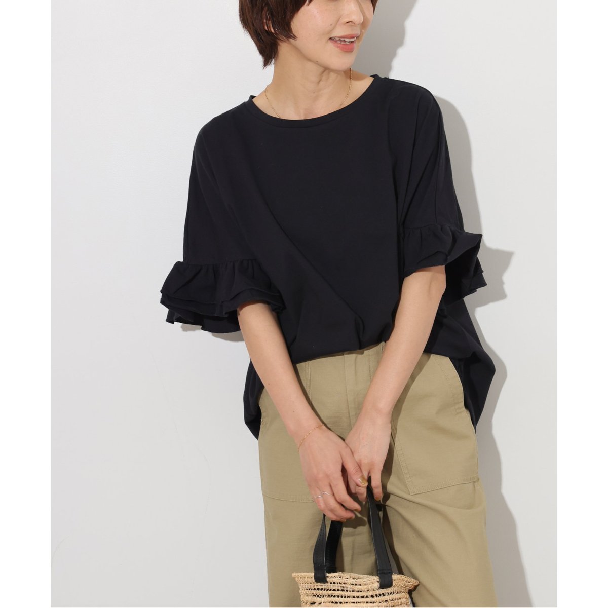 JOURNALSTANDARDrelume コットンダブルフリルTEE コットンダブルフリルTEE（Tシャツ／カットソー）｜JOURNAL