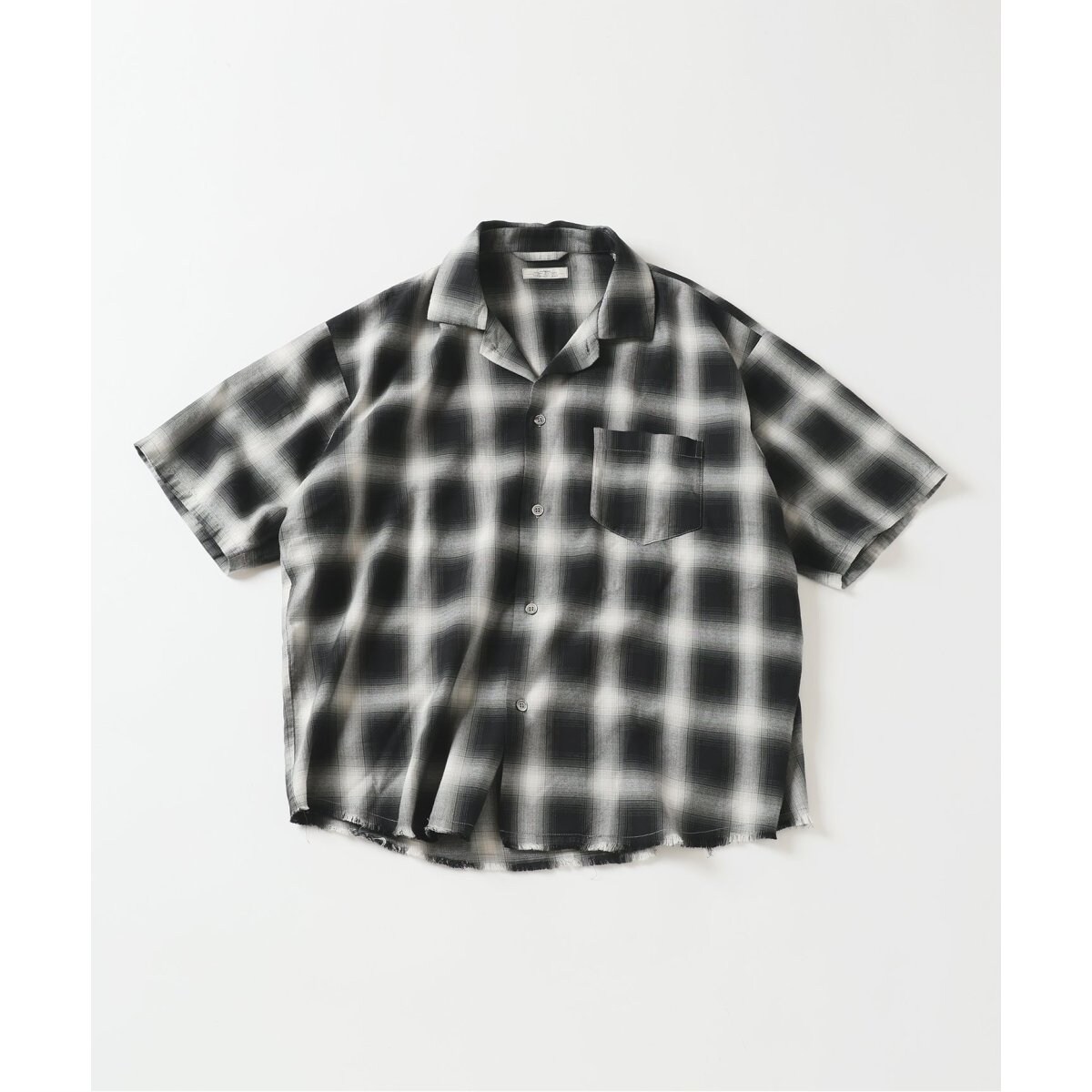 レーヨン フリンジ 半袖チェックシャツ | ジャーナルスタンダード