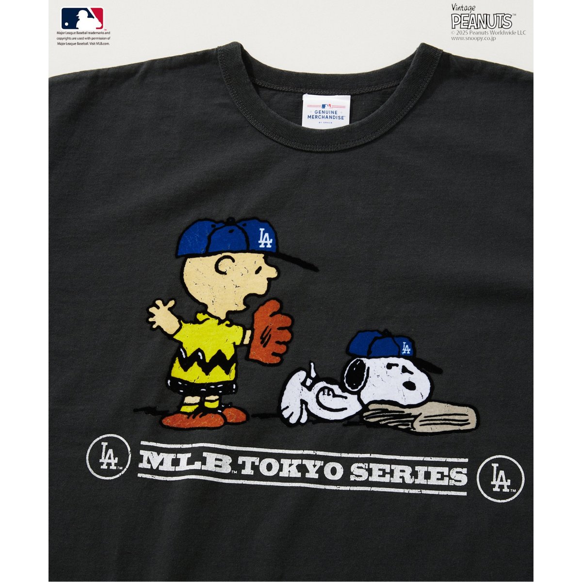 PEANUTS 別注 MLB開幕戦 ベースボール プリントTシャツ（Tシャツ