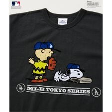 PEANUTS 別注 MLB開幕戦 ベースボール プリントTシャツ