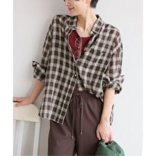 《追加予約2 / 新色》コットンローンチェックオーバーサイズシャツ