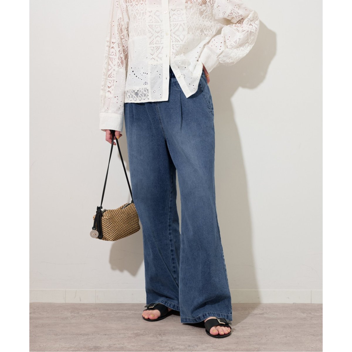relume デニムワイドギャザー JOURNAL STANDARD relume｜《追加予約2》C/R デニムワイド
