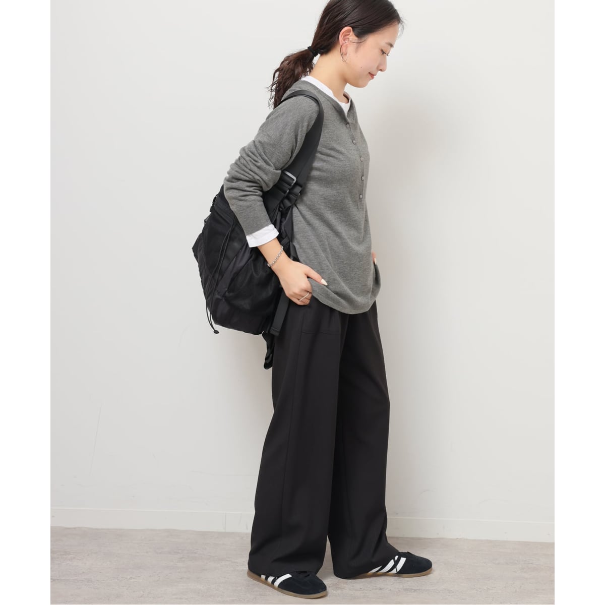 25AW新作 / 2枚セット］3WAYレイヤードヘンリープルオーバー