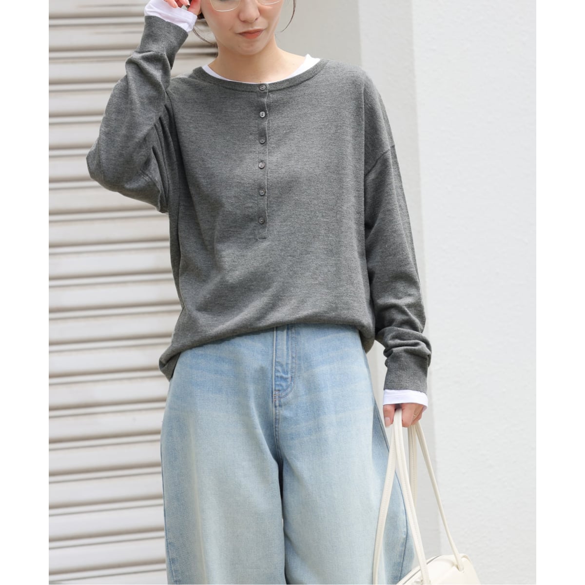 25AW新作 / 2枚セット］3WAYレイヤードヘンリープルオーバー