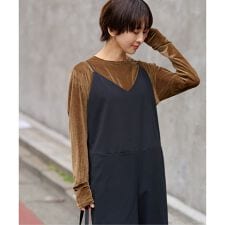 《予約》［25AW新作］シアーベロアクルーネックロングTEE
