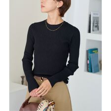 《追加 / 新色》ウォッシャブルレーヨンリブクルーネックプルオーバー