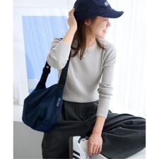 《WEB限定追加予約 / 新色》ウォッシャブルレーヨンリブクルーネックプルオーバー