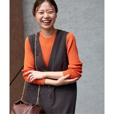 《追加 / 新色》ウォッシャブルレーヨンリブクルーネックプルオーバー