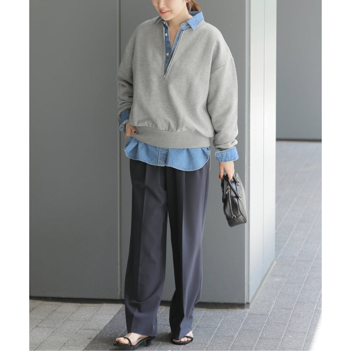 JOURNAL STANDARD relume ハーフジップノーカラースウェット JOURNAL