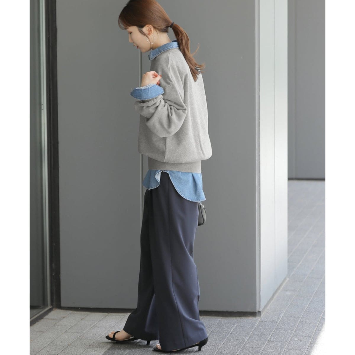 WEB限定》ハーフジップノーカラースウェット | ジャーナルスタンダード